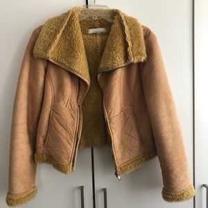 Faux Fur Aviator Jacket